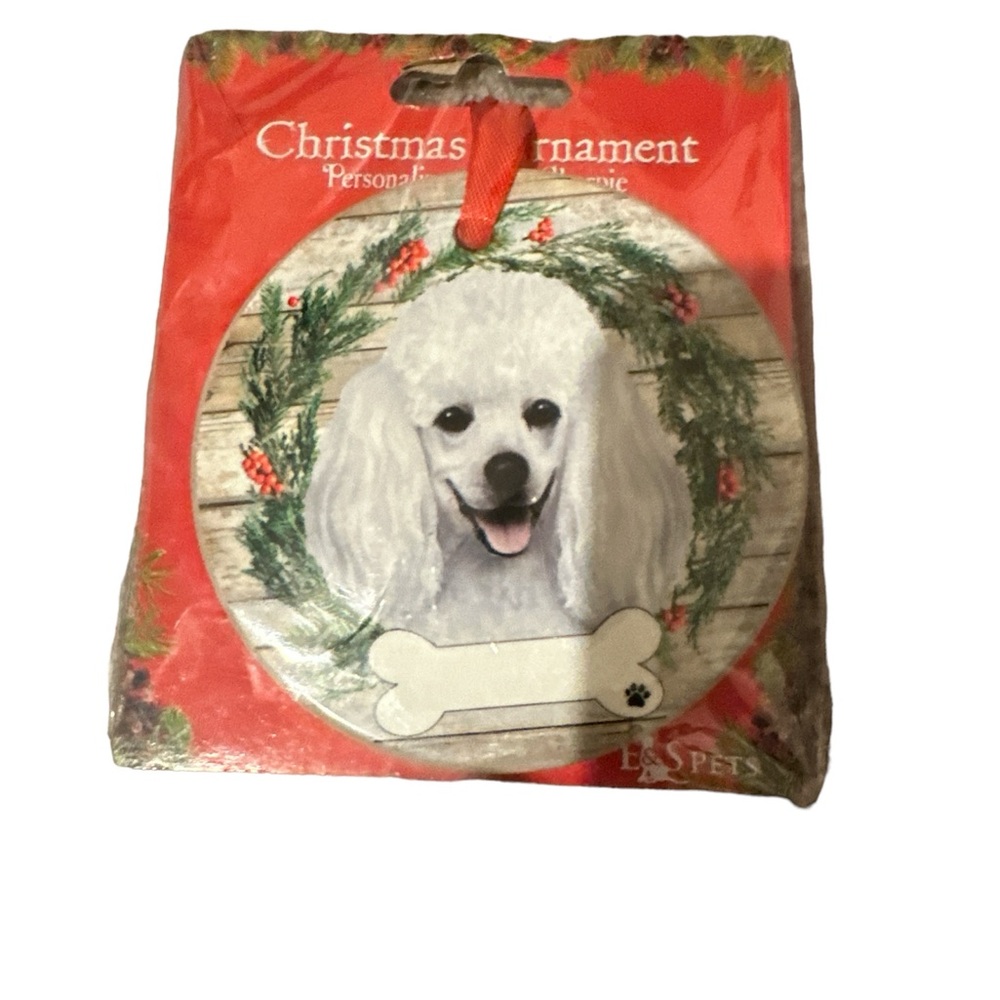 Poodle Christmas Ornament NWT